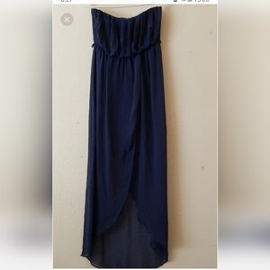 Janice Strapless Chiffon High/Low Dress Size M